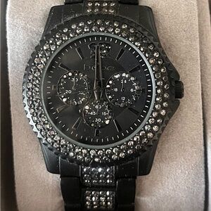 Black bling Bebe Ladies Wrist Watch